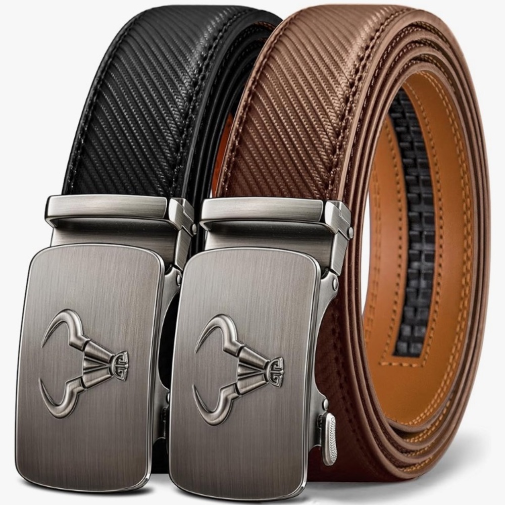 Bulliant Slide-Ratchet Belts — Bundle of 2